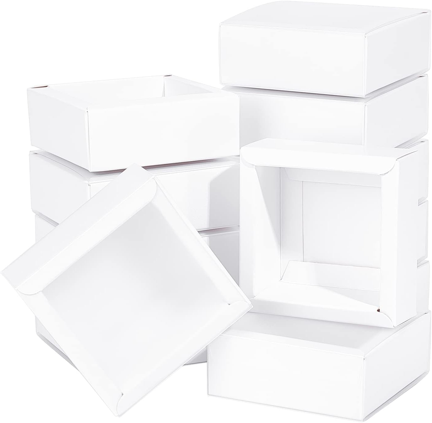 BENECREAT 16 Pack Clear Frosted PVC Gift Boxes