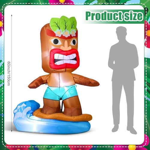 Shappy 5 Ft Inflatable Tiki Flamingo Surfboard