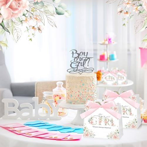 Spakon 25 Sets Girl Gift Bags with Handle and Ribbon