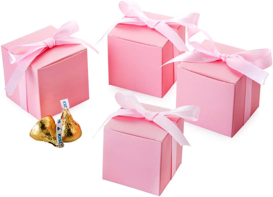 AWELL Pink Gift Candy Box Pack of 50