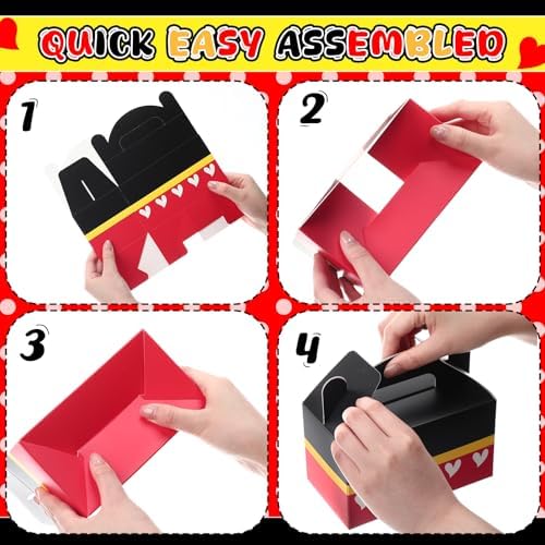 24 Cartoon Mouse Gift Bags with Handle for Birthday Party Favors