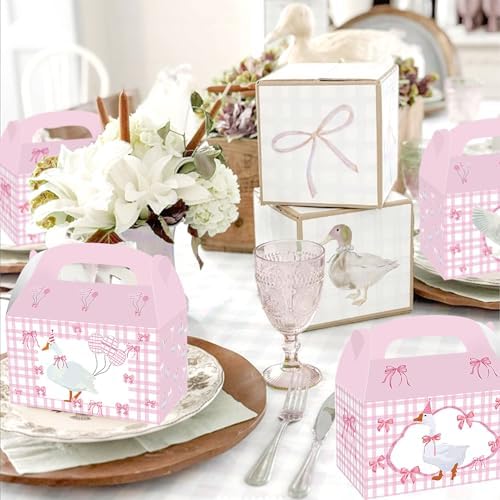 BACH AND BOUJEE 12PCS Pink Silly Goose Treat Boxes