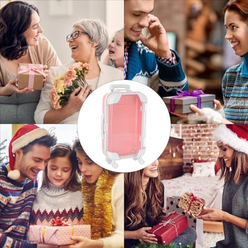 Mini Suitcase Favor Boxes 4 Pack Pink
