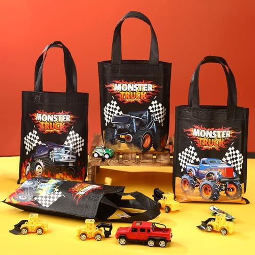 Ferraycle Truck Party Favor Bags with Handles 24 Pcs