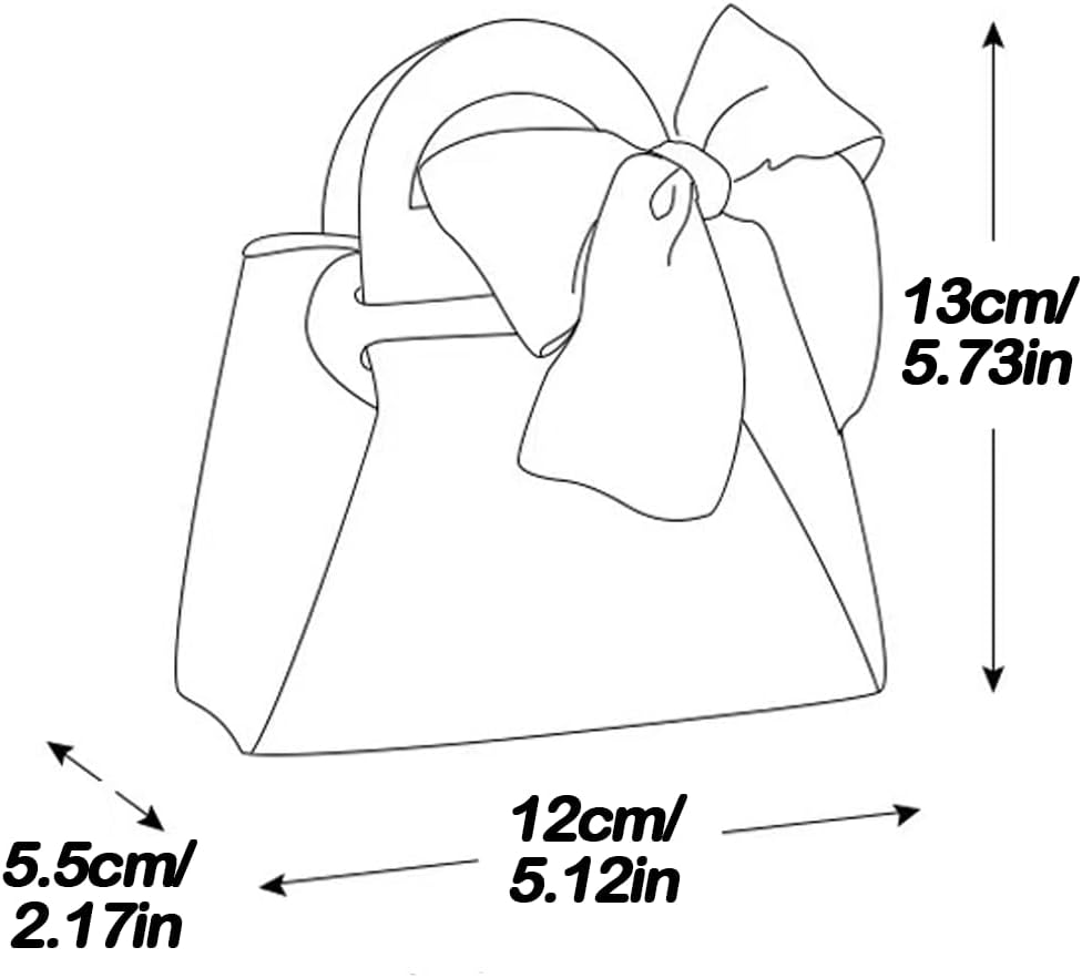 HOSDZOU 10 Pack Leather Wedding Candy Bags with Handle