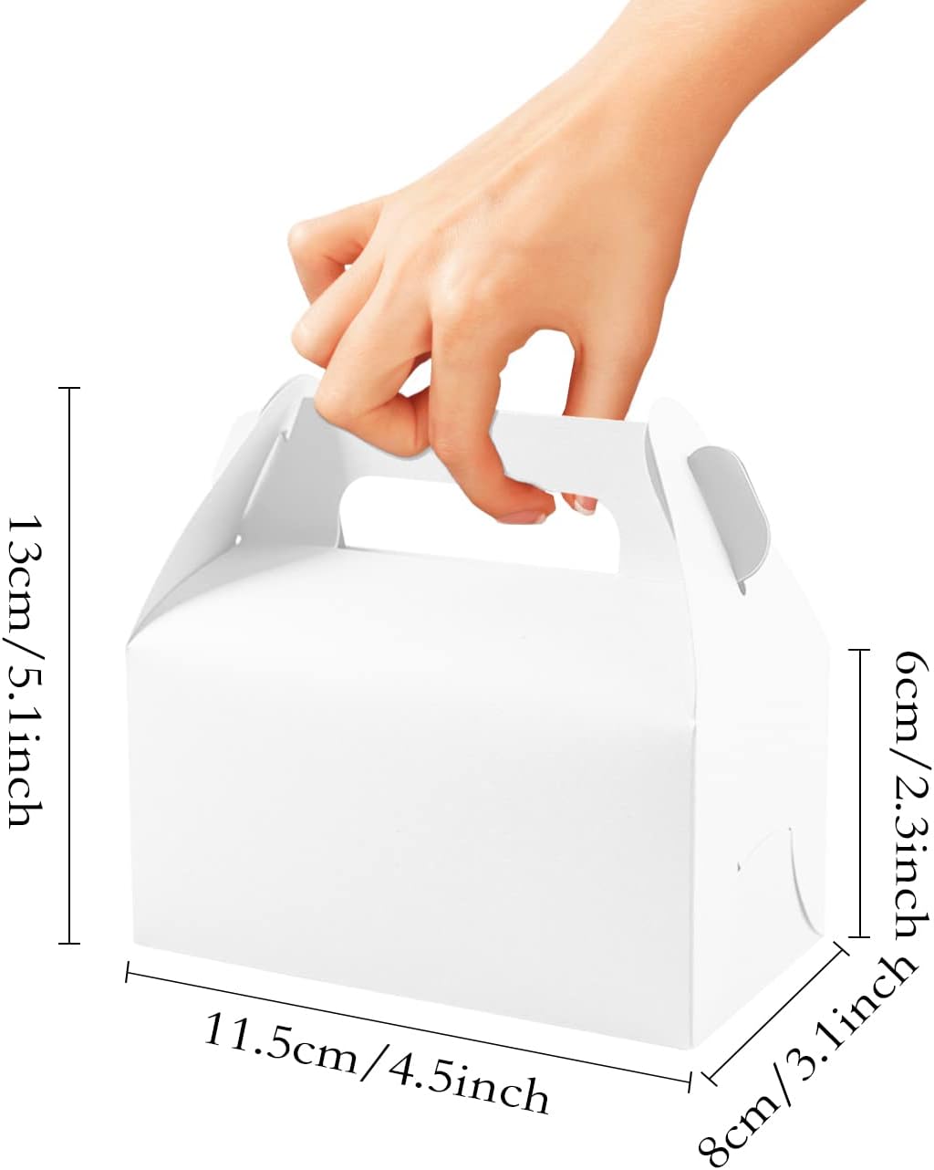 Lainrrew 30 Pcs White Treat Boxes for Parties