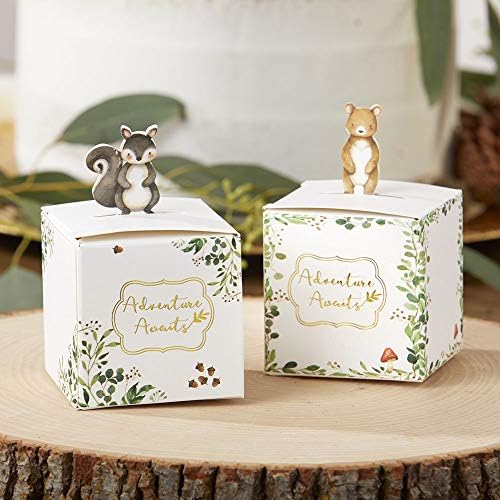 Kate Aspen Woodland Baby Shower Favor Boxes Set of 24