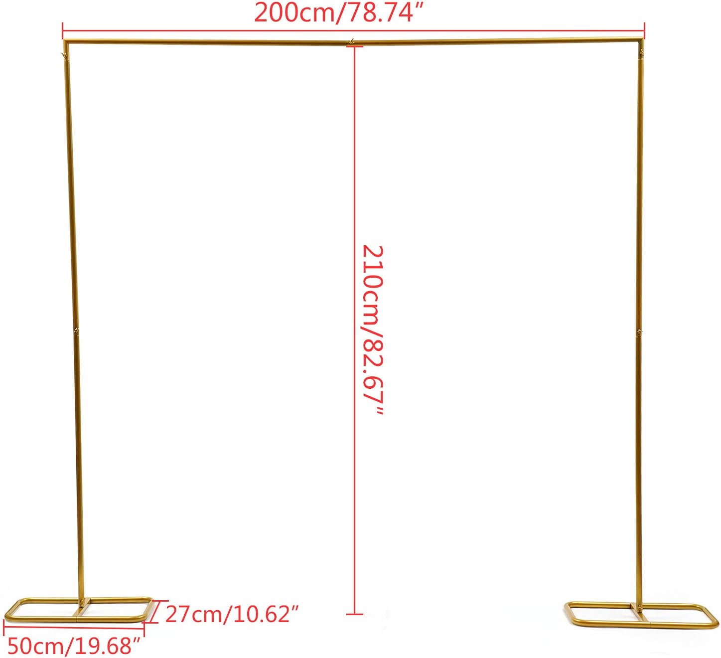 Gold Iron Square Wedding Arch Decor 66ft x 69ft