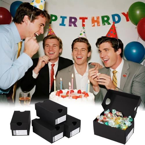 36pcs Mini Shoe Gift Boxes Black Sports Theme Party Favor Boxes