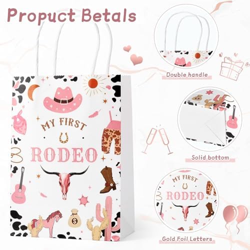 YXXHOME 24 Piece Cowboy Party Favor Bags