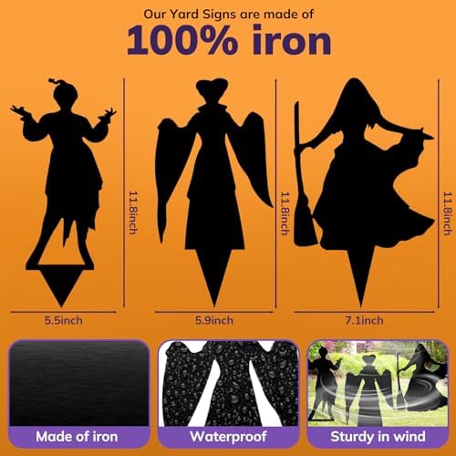 Nitakou Witch Halloween Decorations Outdoor Metal Stakes