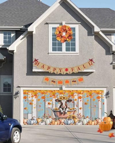 Fall Garage Door Banner Cover 7x8 Ft Thanksgiving Decor