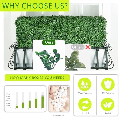 HWT 12 Pcs 20x20 Grass Wall Backdrop Decor