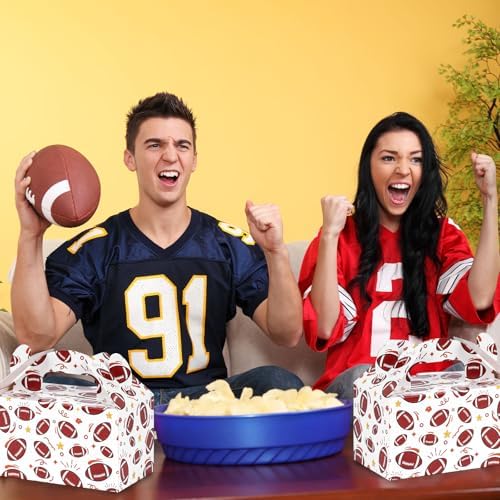 VGOODALL 16PCS Football Treat Boxes for Kids Birthday Party