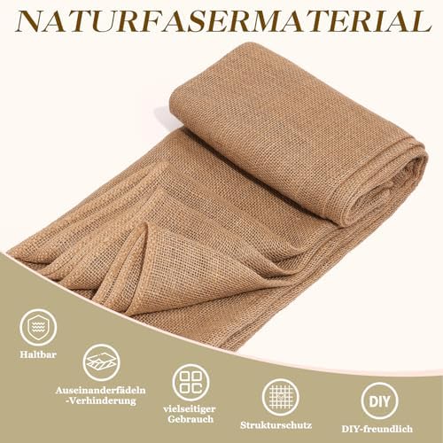 40 x 20 Feet Premium Natural Burlap Fabric Roll