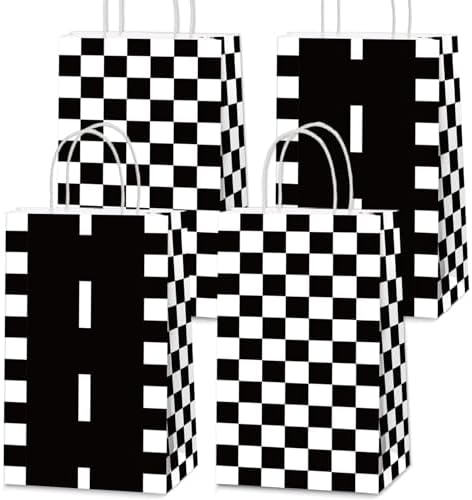 Qyeahkj 16Pcs Racing Car Gift Bags with Handles