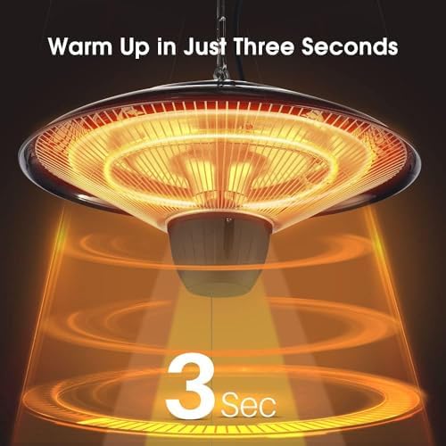 TRUSTECH Hanging Patio Heater 1500W Infrared