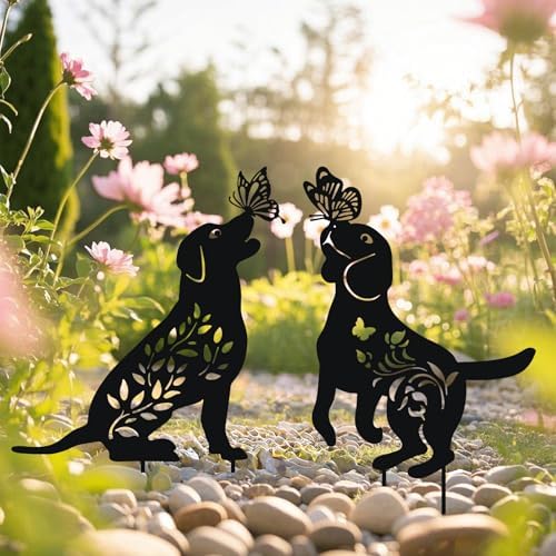 Wonder Garden Metal Dog Decor 2 Pack Garden Stakes