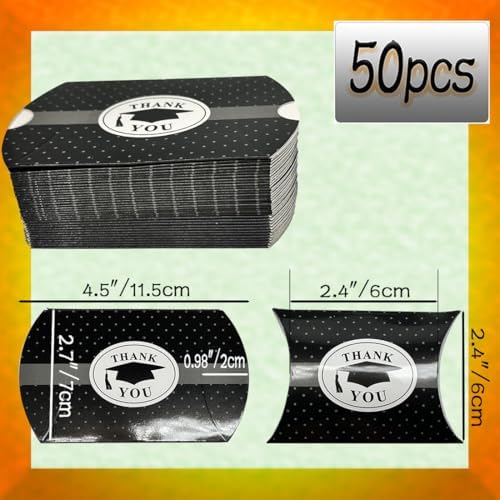 50Pcs Small Graduation Cap Gift Box 35x25x1Inch