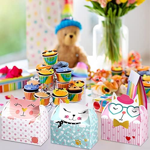 Zonon 24 Pcs Cat Party Favor Boxes