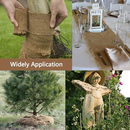 Butarfe 40 Ft x 30 Ft Burlap Garden Fabric Roll Weed Barrier