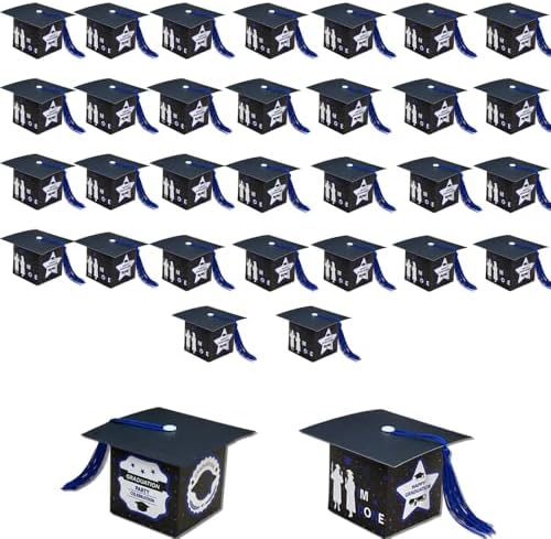 Konsait 30 Piece Mini Graduation Candy Boxes with Tassels