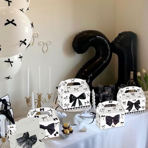 BACH AND BOUJEE 12 Piece Black Bow Party Boxes