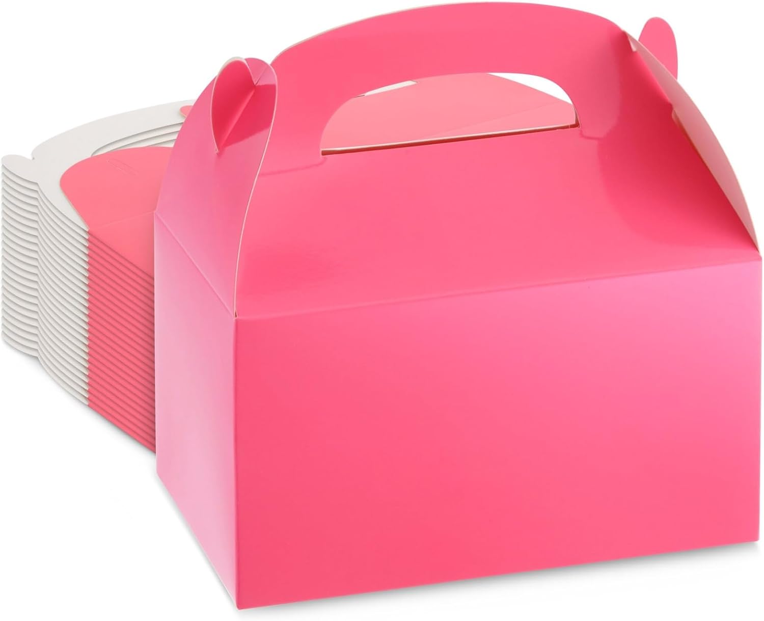BLUE PANDA 24 Pack Pink Gable Boxes for Parties