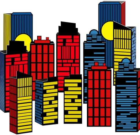 MUNILAIL 12 Pcs Hero Party Favor Boxes with City Design