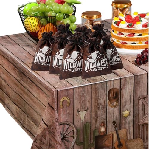 RICHNESS Cowboy Themed Gift Bags 4x6 Inches Pack of 12
