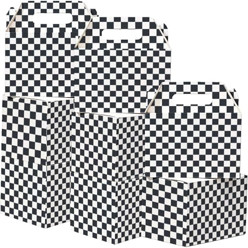 Keioy 16pcs Racing Flag Gift Bags Race Car Theme Party Favors