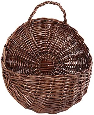JJSQ Handmade Woven Wicker Hanging Storage Basket Brown 142x118x47 Inch