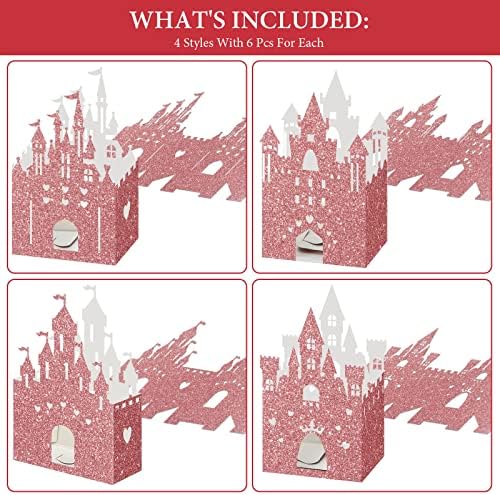 24 Piece Princess Castle Candy Boxes for Parties