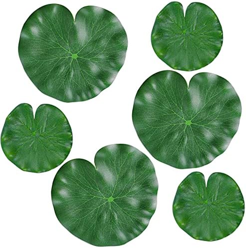 WhistenFla Floating Lily Pads 6Pcs Artificial Pond Decor