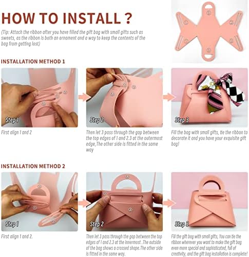 10 Pack PU Leather Pink Gift Boxes for Parties and Events