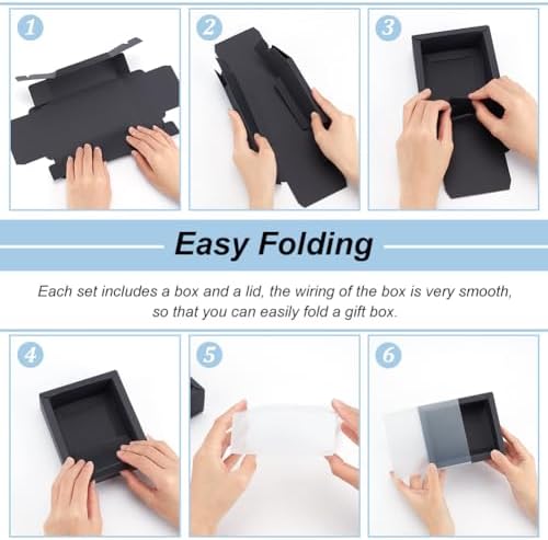 BENECREAT 12 Pack Kraft Gift Boxes with PVC Window