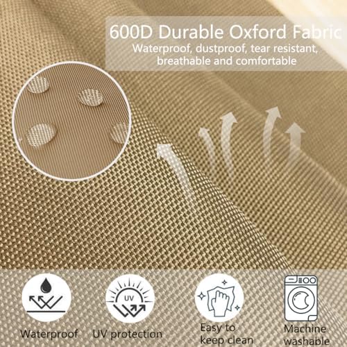 Sqodok Outdoor Cushion Covers 10PCS Set Camel