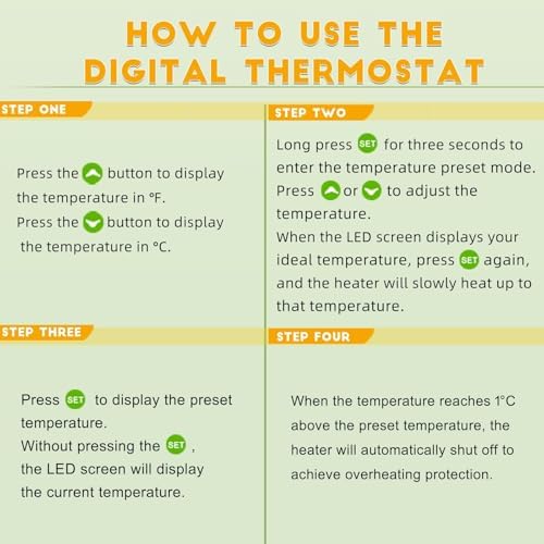 Buyplus Greenhouse Heater with Thermostat