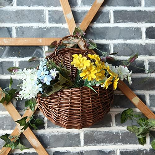 JJSQ Handmade Woven Wicker Hanging Storage Basket Brown 142x118x47 Inch