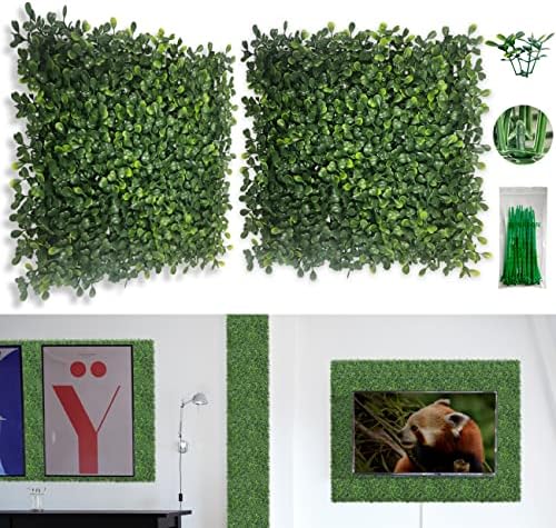 Bybeton Artificial Grass Wall Panel 10x10 Inch 12Pcs