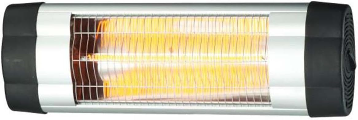Comfort Zone 1500W Wall Mount Patio Heater with Thermostat and Timer