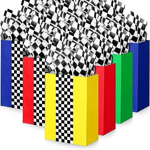 Glenmal 16 Pack Racing Car Gift Bags with Handles