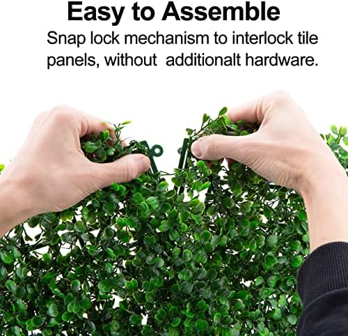 Cliselda Artificial Boxwood Hedge Wall Panels 8PCS 10x10