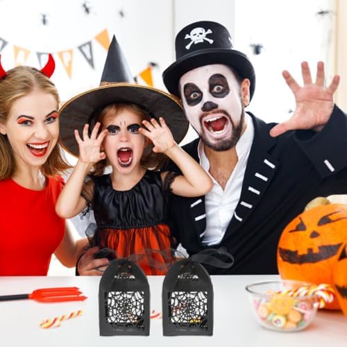 BESTOYARD 50Pcs Halloween Favor Boxes with Ribbons