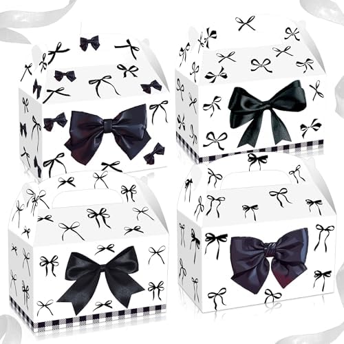 BACH AND BOUJEE 12 Piece Black Bow Party Boxes