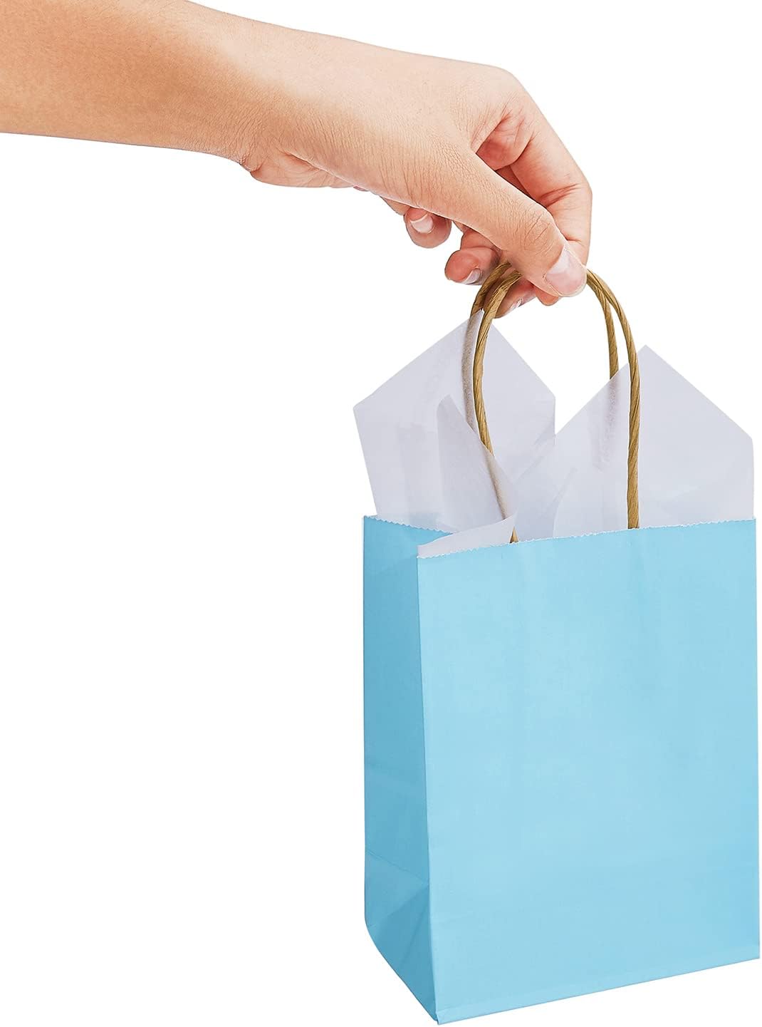60 Pack Mini Rainbow Gift Bags with Handles