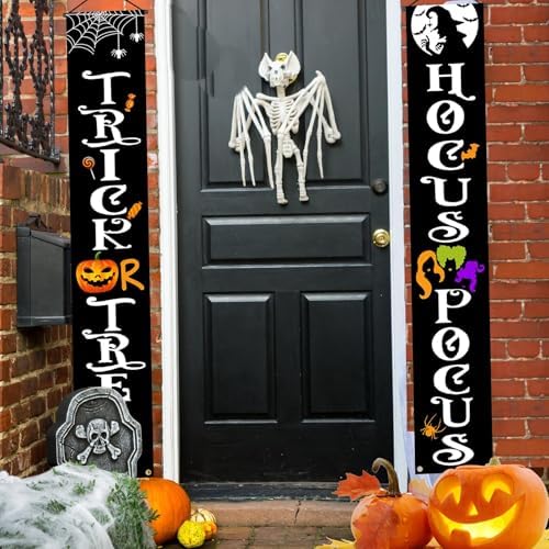 OLANRUN Halloween Banner 70 Inch Reusable Outdoor Decor