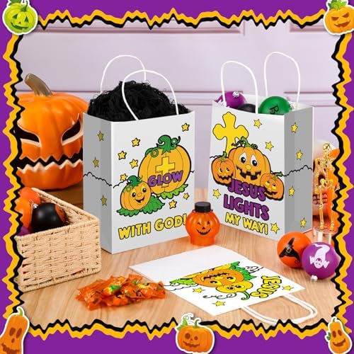 Zhanmai 24 Piece Halloween Gift Bags with Handle