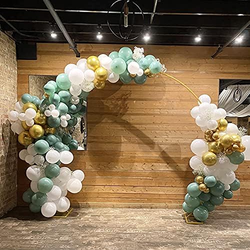 Wokceer 92FT Gold Metal Round Balloon Arch Stand