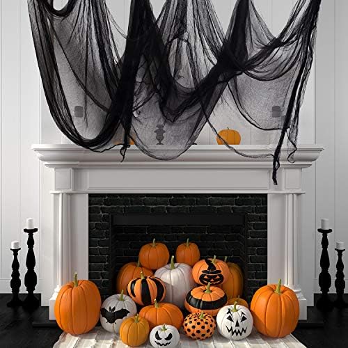 Whaline Halloween Black Creepy Cloth 276x87 Inch Spooky Decoration